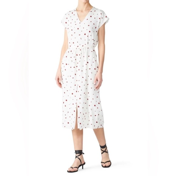 Chinti & Parker White Field Ana Strawberry Dress - Picture 1 of 6